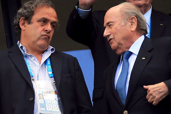 Президент UEFA Мишель Платини и президент FIFA Йозеф Блаттер                EMPICS Sport  ТАСС