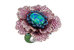 Chopard Кольцо из линии Fleurs d'Opales. Титан, черный опал, розовые сапфиры, аметисты, бриллианты