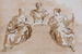 Джованни Доменико Тьеполо, «Бюст римского императора в окружении аллегорических фигур», перо и чернила
