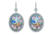 Axenoff Jewellery, серьги Easter Birds, серебро, эмаль, голубые и бесцветные топазы