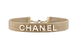 Chanel, плетеное колье-чокер из позолоченного металла