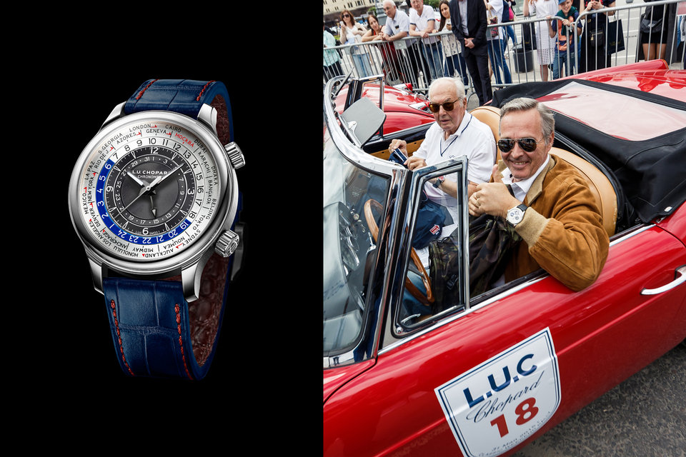 L.U.C Time Traveler One, первая модель с функцией мирового времени в коллекции L.U.C, представляет собой идеальный инструмент для путешествующих по земному шару
