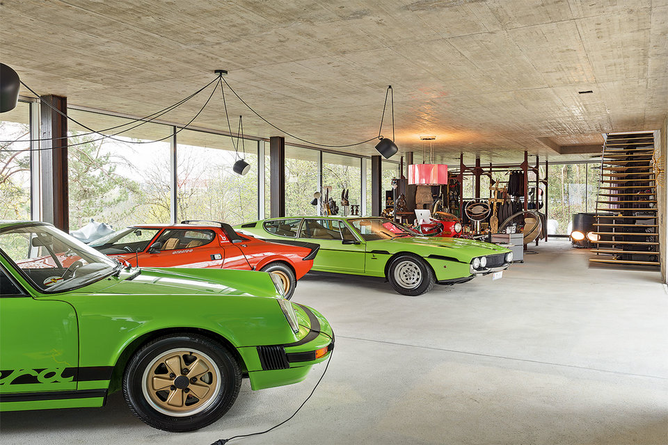 Модели из коллекции Давида Ольдера: Porsche Carrera 2.7, Lancia Stratos и Lamborghini Espada