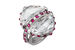 Cartier, кольцо Orbite из коллекции Résonances de Cartier, хрусталь, белое золото, бриллианты, рубины