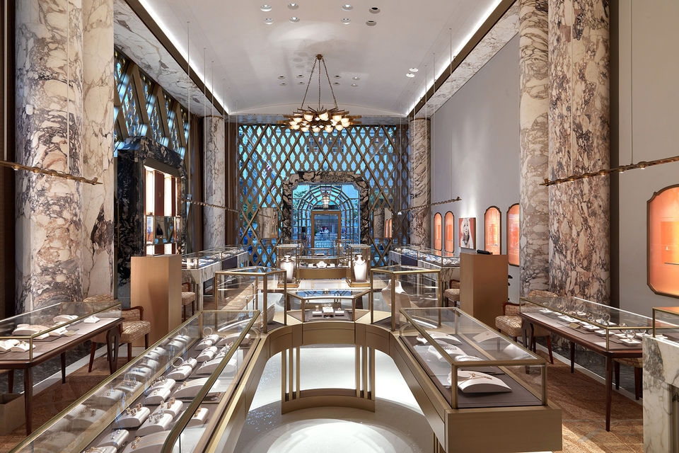 Интерьер бутика Bulgari вдохновлен архитектурой Рима