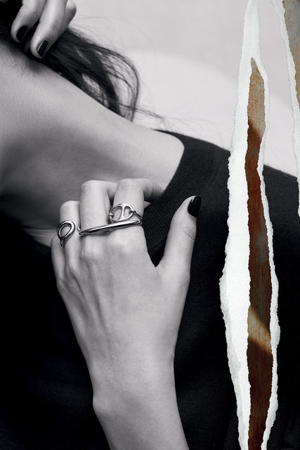Модель кольцах из коллекции Chaine d’Ancre Punk, Hermes