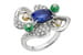 Кольцо Fiocco Reale c синим сапфиром, изумрудами и бриллиантами из коллекции Festa, Bulgari