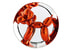 Декоративная скульптура Balloon Dog Orange, Jeff Koons for Bernardaud