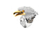 Roberto Coin, кольцо Eagle из коллекции Animalier, желтое и белое золото, желтые сапфиры, бриллианты, эмаль