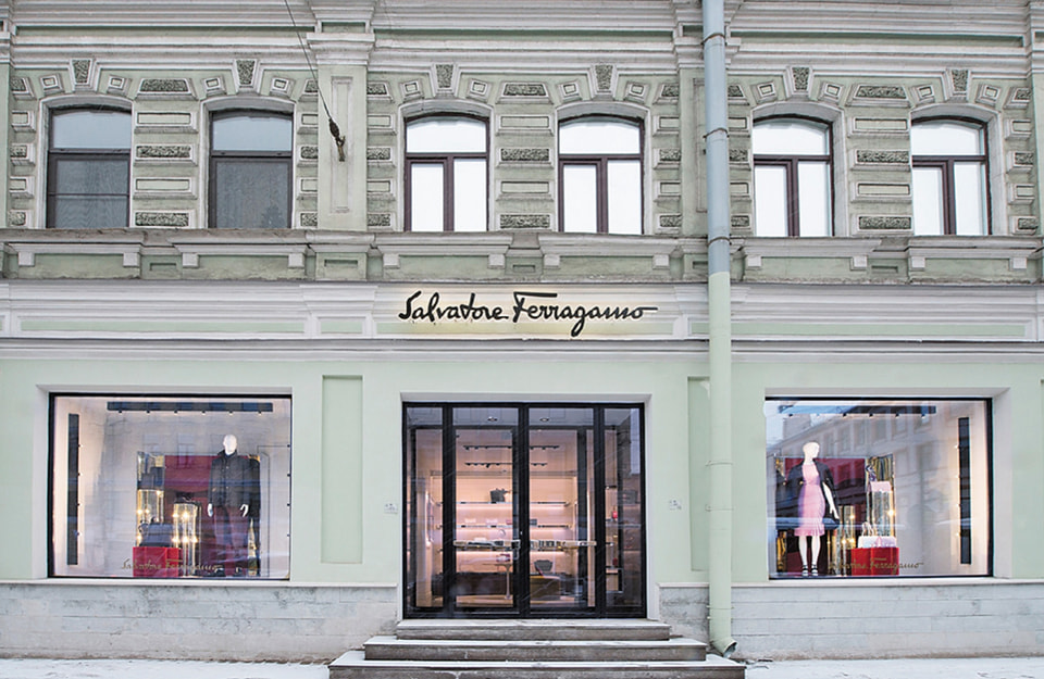 Флагманский бутик Salvatore Ferragamo на Невском пр., 150