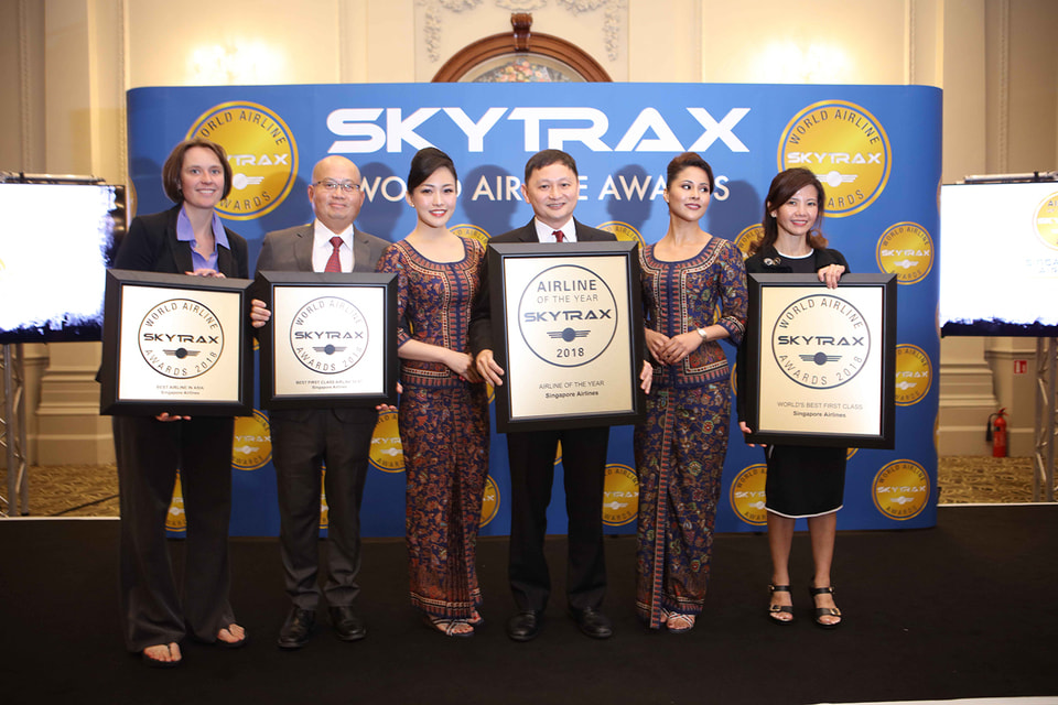 «Сингапурские Авиалинии» признаны лучшей авиакомпанией мира по версии World Airline Awards в номинациях«Лучший Первый класс в мире», «Лучшая авиакомпания Азии» и «Лучшие кресла салона Первого класса»