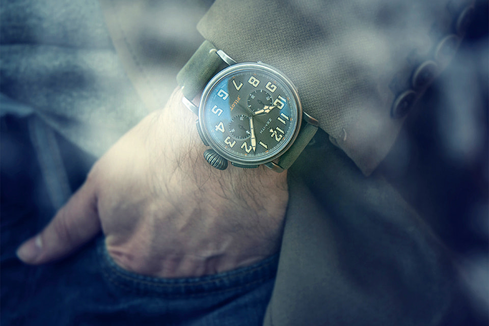 Хронограф 2016 г. Heritage Pilot Tone-Up с механизмом El Primero 4069