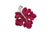 Брошь Feuille de Vigne с рубинами в технике невидимой закрепки, Van Cleef & Arpels, 1951 г.