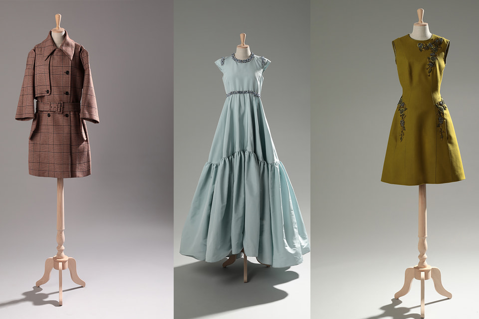 Предметы из личной коллекции Франки Соццани: тренч Miu Miu, вечернее платье Giambattista Valli и коктейльное платье Alberta Ferretti
