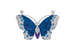 Брошь Papillon с синими сапфирами в технике «невидимой закрепки»