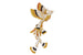 Van Cleef & Arpels, брошь Oiseau d’Or из линии The Golden Bird коллекции Quatre Contes de Grimm, розовое золото, бесцветные бриллианты, оникс, желтые сапфиры и оранжевые гранаты