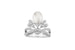 Chaumet, кольцо Josephine Aigrette Imperiale из коллекции Josephine, натуральный барочный жемчуг, белое золото, бесцветные бриллианты