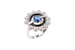 Nikos Koulis, кольцо из коллекции Lingerie, таитянский белый и серебряный жемчуг, белое золото, бесцветные бриллианты, изумруды, синий сапфир и черный лак