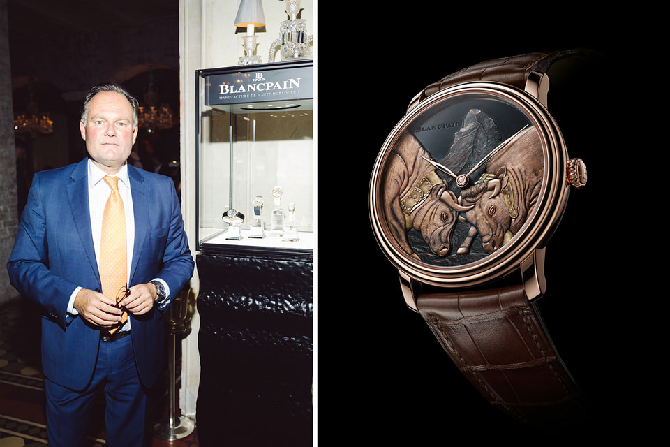 Марк Жуно, вице-президент и глава продаж Blancpain, лично представил художественно-часовые шедевры в Москве