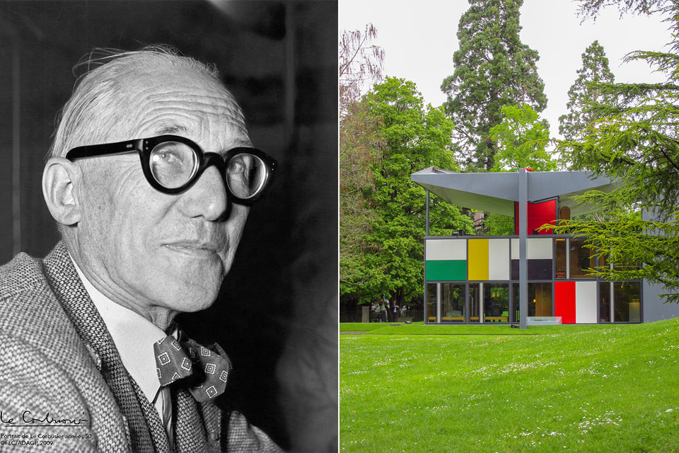 Архитектор Ле Кор­бюзье активно внедрял цвета своей «Архитектурной полихромии» в конструкцию проектируемых им зданий