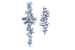 Асимметричные серьги Blanc Titane из бесцветных бриллиантов шести разных огранок