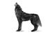 Cкульптура Loup Gris из серого хрусталя от Lalique