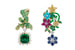 Cерьги из коллекции Dior a Versaille Cote Jardin от Dior Joaillerie из желтого и белого золота с изумрудами, цветными сапфирами, цавортиами, бирюзой и бриллиантами