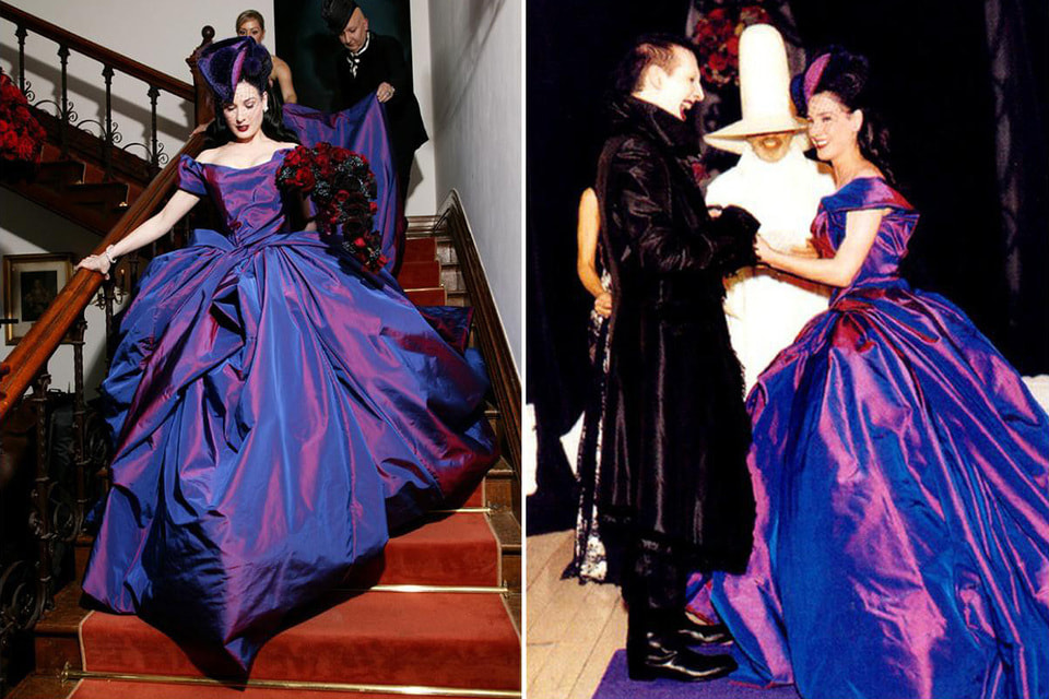 Подвенечный наряд Диты фон Тиз от Vivienne Westwood потряс всех насыщенным пурпурным цветом с переливами