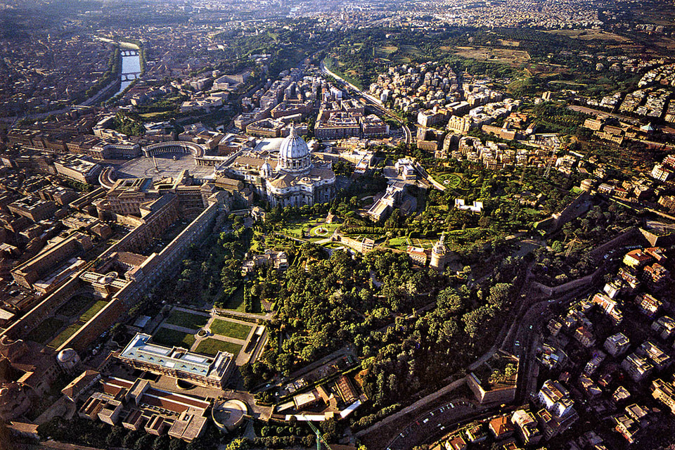 Город-государство Ватикан с высоты птичьего полета