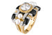 Кольцо Tweed Contraste из коллекции Tweed de Chanel «сплетено» из желтого золота, бриллиантов, жемчуга и оникса