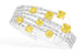Колье с 8 желтыми бриллиантами огранки «подушка» из коллекции Colored Diamonds от Messika
