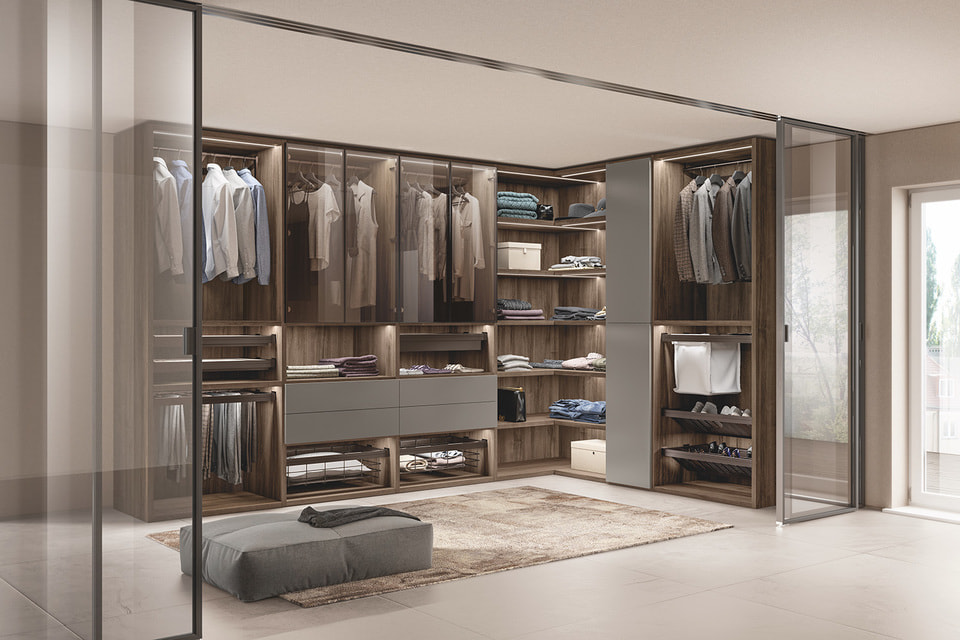 Уютная и функциональная гардеробная – новый проект Scavolini
