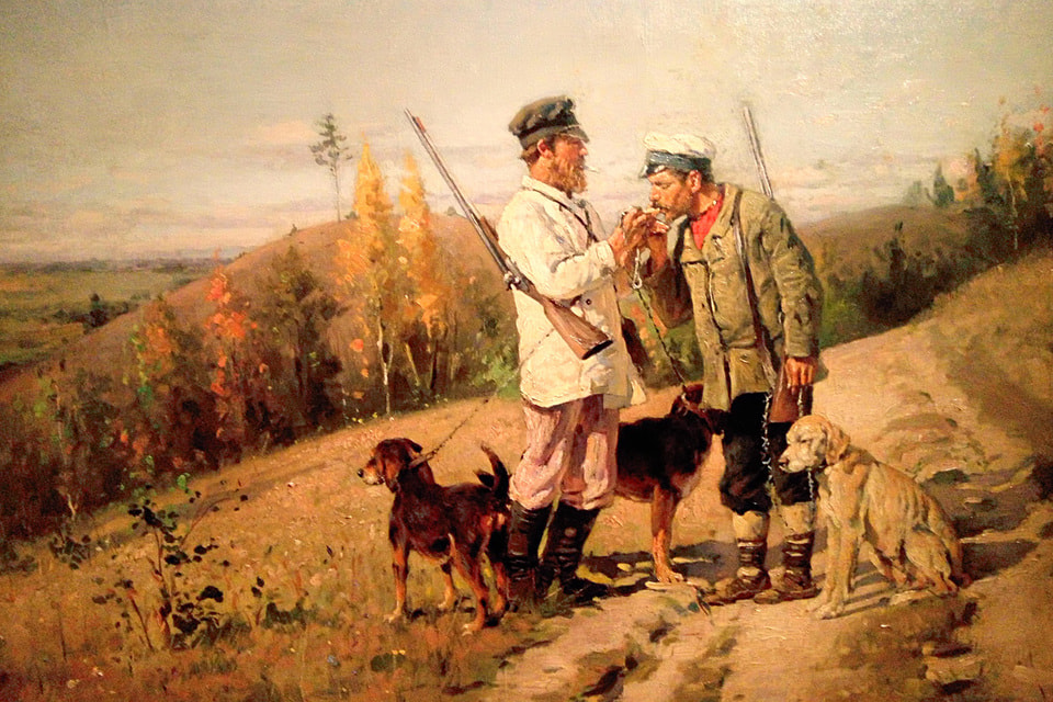 Картина В.Е. Маковского «Охотники» (1906 г.) из коллекции музея