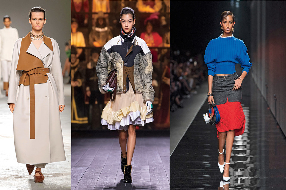 Слева направо: Agnona, Louis Vuitton, Versace