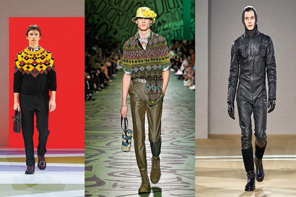 Слева направо: Prada, Dior, Salvatore Ferragamo