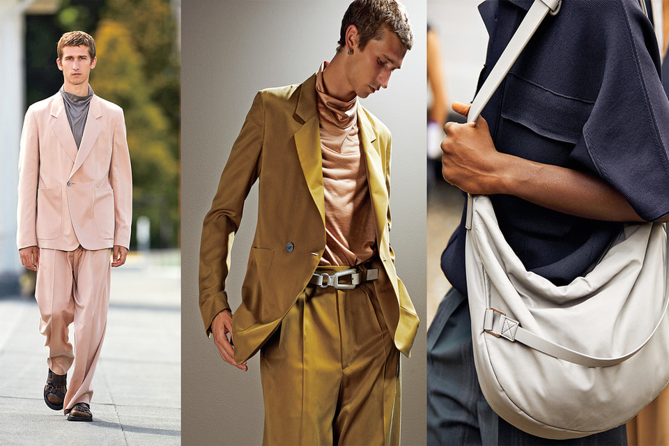Образы с показа Ermenegildo Zegna, весна-лето 2021. Сумка хобо – ключевая модель новой коллекции