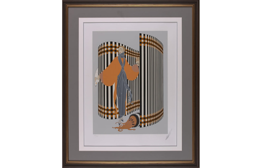 Работа Эрте, «Кокетка», 1981 год. Шелкография