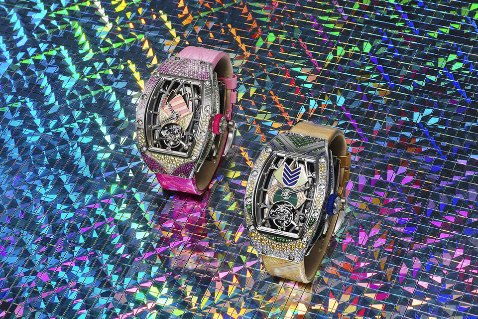 Циферблаты и корпуса новых женских часов RM 71-02 Automatic Tourbillon Talisman украшены орнаментом из десятков видов драгоценных и полудрагоценных камней