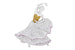 Брошь-балерина Sylphide Дома Van Cleef & Arpels из белого золота с цветными сапфирами и бриллиантами