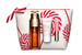 Праздничный набор Clarins с сывороткой Double Serum, бальзамом для кожи и блеском для губ