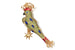 Брошь Crested Bird из желтого золота с демантоидами, цветными сапфирами и горячей эмалью