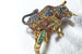 Кольцо Bull от Alexander Laut из желтого золота с цветными сапфирами и черными бриллиантами