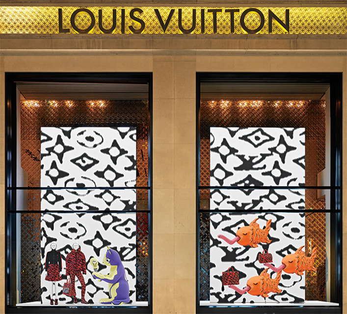 Вместе с коллекцией одежды и аксессуаров Louis Vuitton x Urs Fischer художник придумал целый фантазийный мир забавных персонажей для витрин бутиков бренда