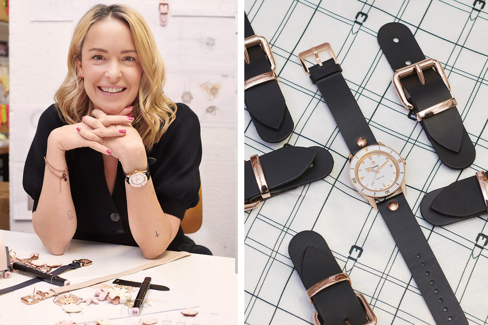 В облике часов Rado Captain Cook x Marina Hoermanseder отражены знаковые элементы дизайнера одежды – фирменная застежка-«заклепка» и кожаные ремешки