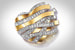 Брошь Tiffany &amp; Co. в виде сердца из белого и желтого золота с бриллиантами огранки багет