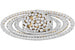 Брошь Saturne от Van Cleef & Arpels, воспроизводящая в миниатюре эту планету и ее кольца в золоте и бриллиантах
