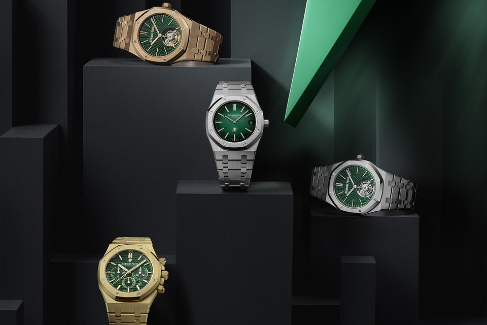 Пять новых вариаций в коллекции Royal Oak с циферблатами зеленого цвета, самого актуального в часовой индустрии в 2021 году