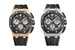 Две из пяти новых моделей Royal Oak Offshore Selfwinding Chronograph в 43-мм корпусе из розового золота или стали с калибром 4401 с функцией Flyback