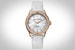 Часы Lady Diver Rose Gold от Ulysse Nardin с 39 мм корпусом из розового золота, с 40 бриллиантами общим весом 0,80 карата на безеле, с автоматическим калибром UN-816 и водонепроницаемостью до 300 м