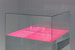 Одна из шести стеклянных витрин-«аквариумов» инсталляции gam gam gam с плавающим чистым ярким «цветом» внутри